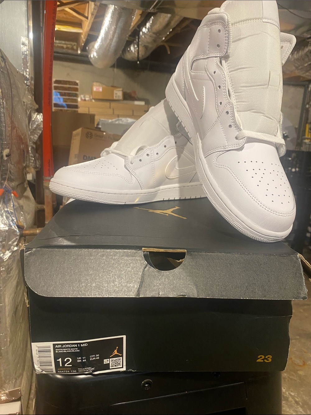 Nike Air Jordan 1 Mid Men’s Sneakers - White